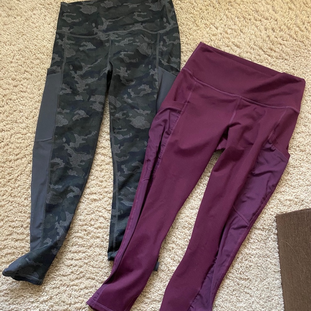 2 pairs of high waisted leggings
